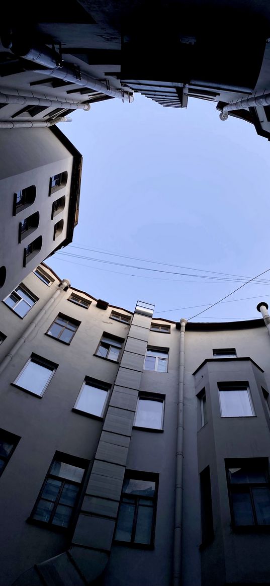 yard, sky, city, house