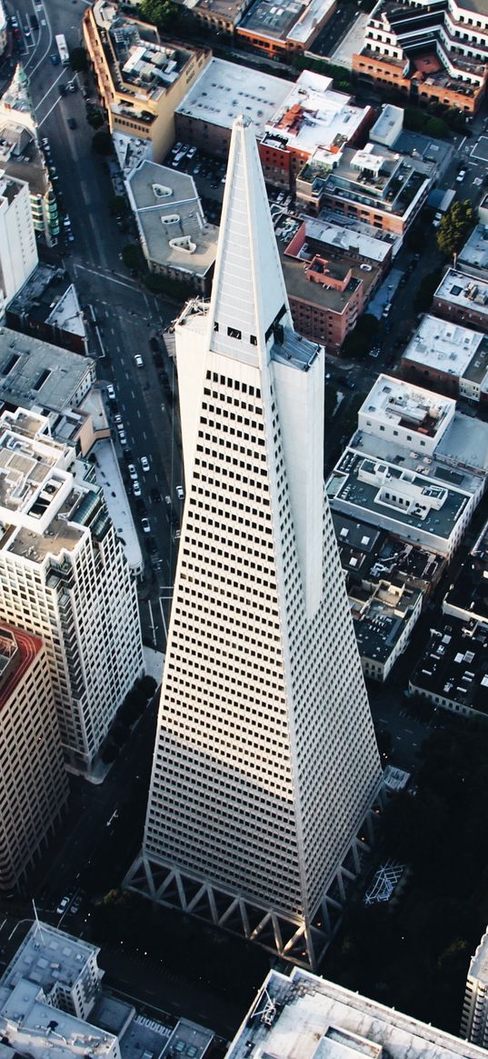 buildings, tower, aerial view, height, city