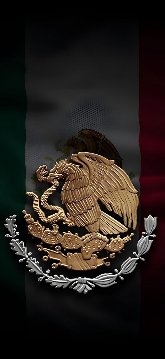 eagle, snake, coat of arms, flag, mexico