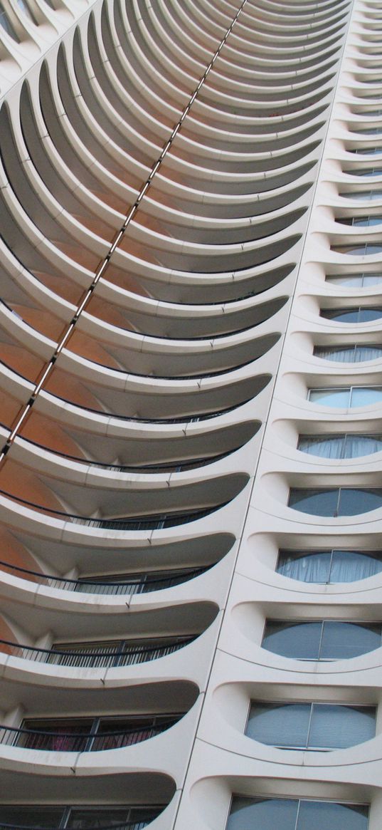 building, facade, architecture, white, balconies