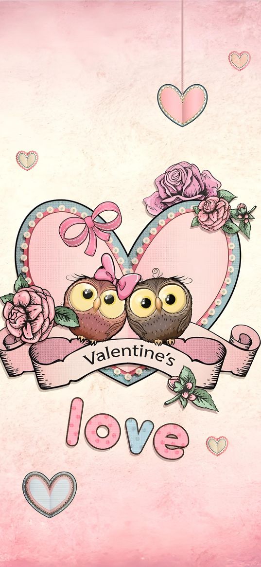 valentine's day, romance, owls, love, postcard