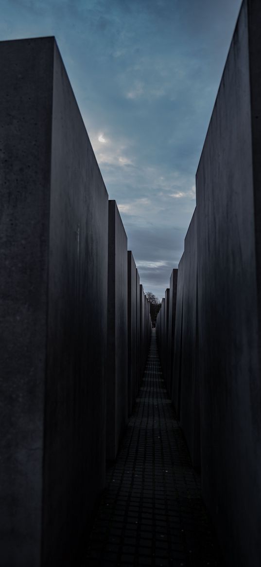 walls, tunnel, concrete, dark