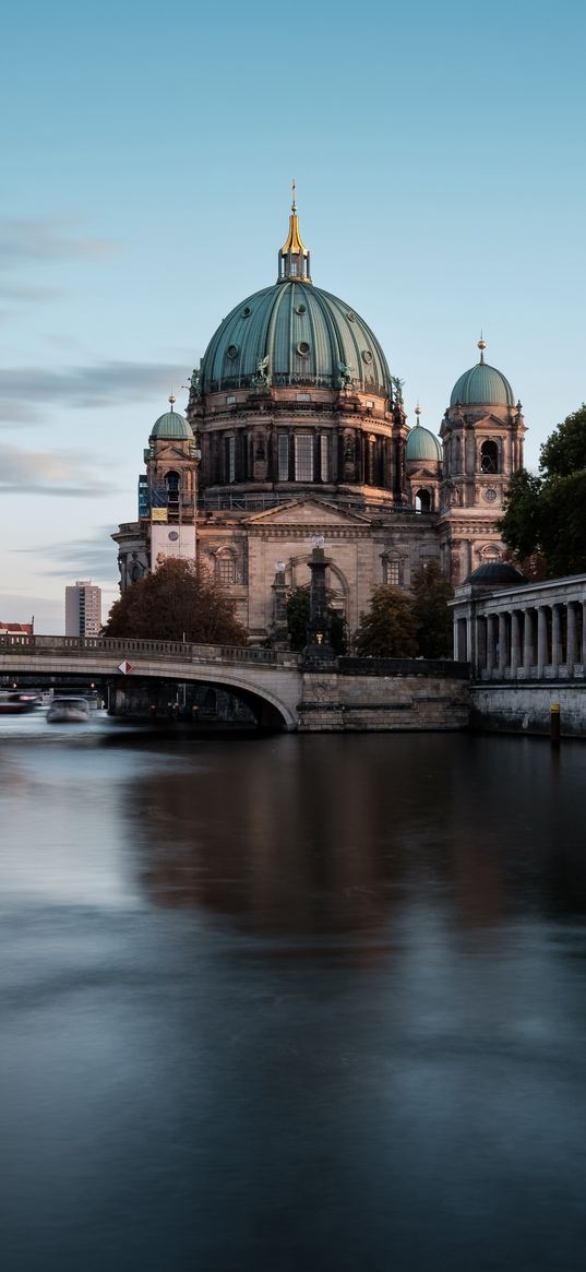 berlin cathedral, cathedral, river, architecture, germany