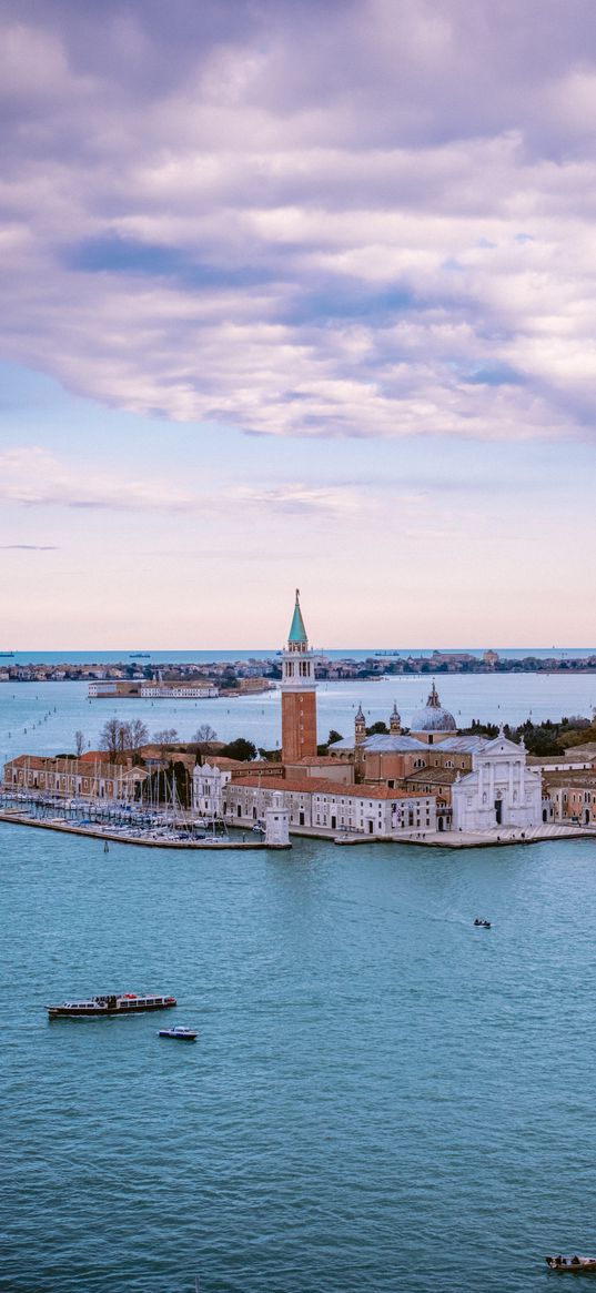 tower, buildings, island, yachts, sea