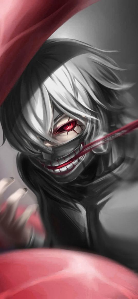 kaneki, ghoul, ken, anime, character, cartoon