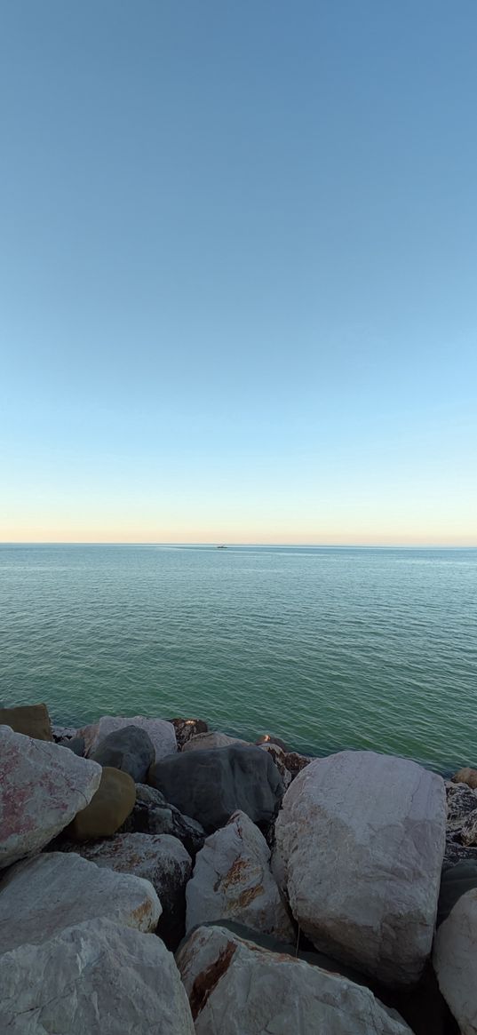 sea, sky, italy, stones