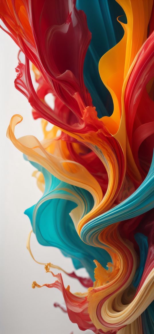 wave, splash, abstraction, colorful