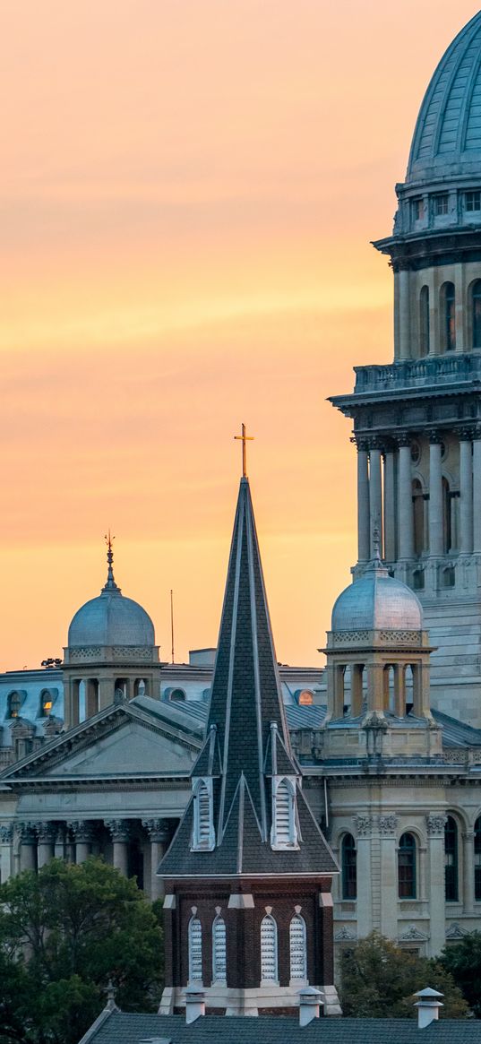 towers, church, buildings, architecture