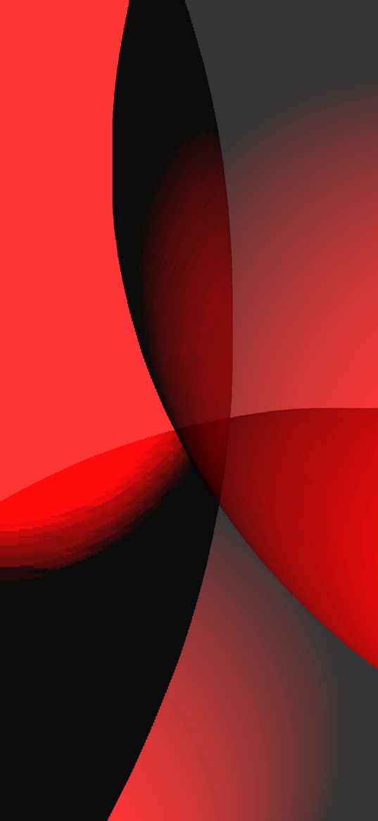 red, black, circles, abstraction