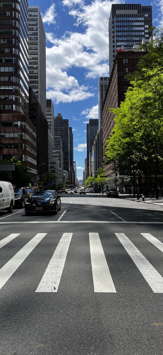 new york, street, city, cars