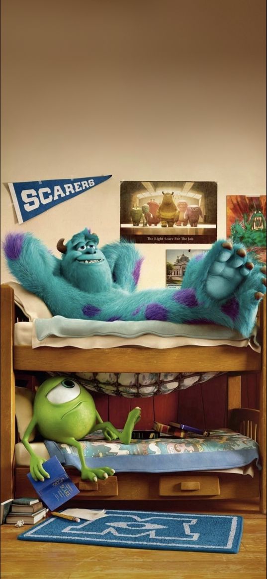 monster, room, cartoons, disney, anime, scarers, roommates