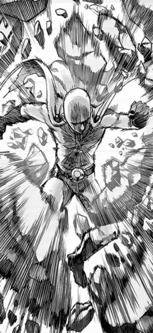 saitama, rock, serious, series, art, one-punch man, anime