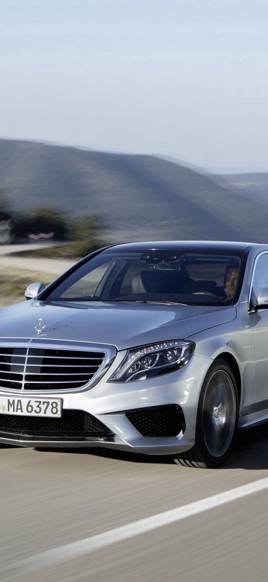 mercedes benz, 2014, auto, gray, movement, speed