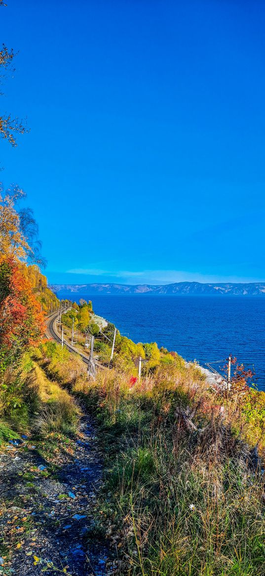 baikal, autumn, sky, nature, lake