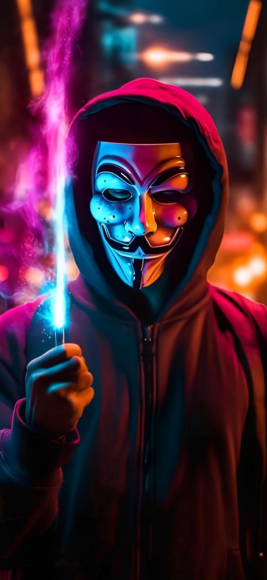 hood, mask, lighter, fire, flame, hoodie