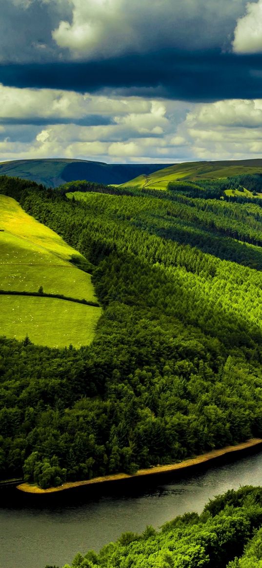 hills, landscape, nature, green