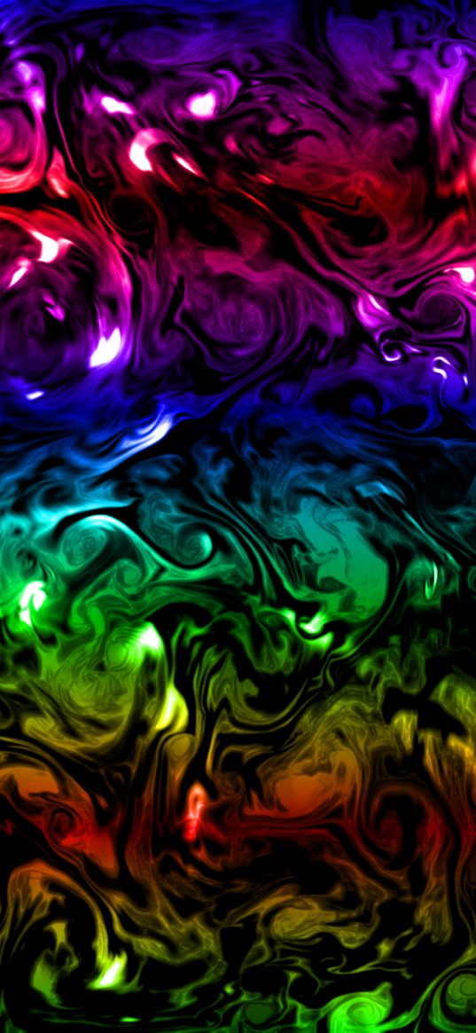 fluid, rainbow, abstract, multicolor