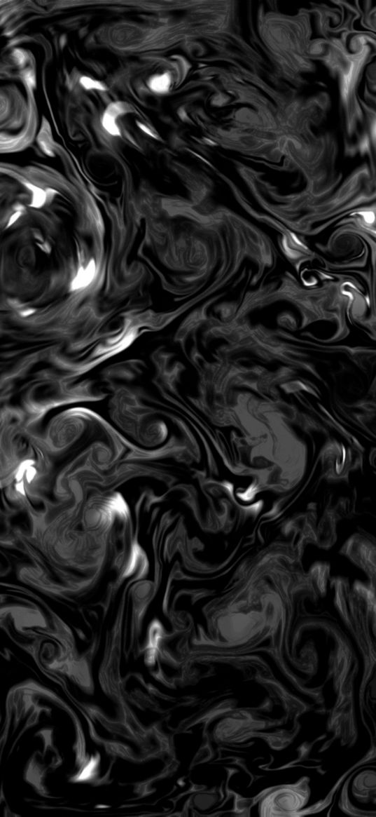 fluid, black and white, abstract