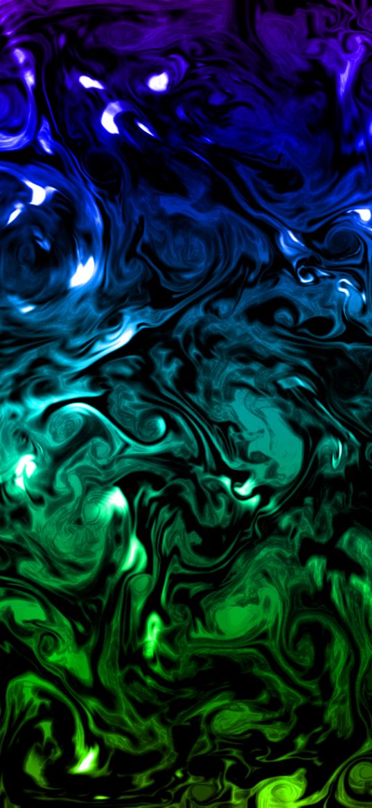 fluid, blue, green, abstract