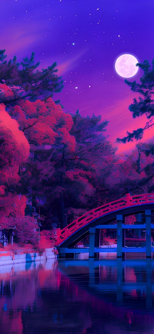 sun, mountain, chinese, beauty, colors, pink, red, town, bridges