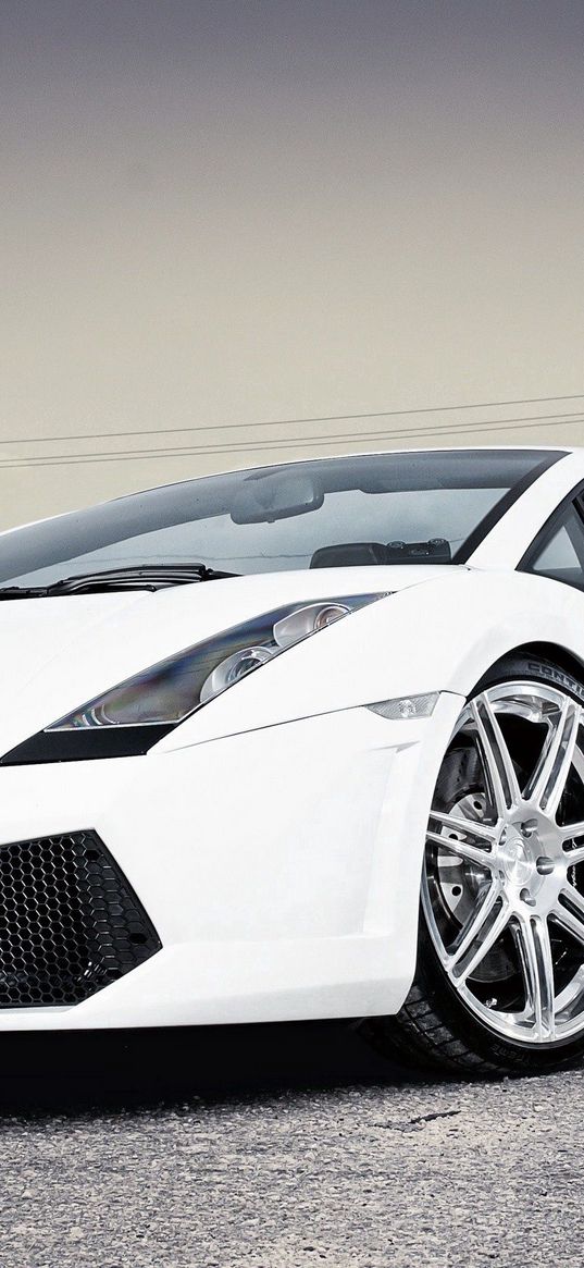 lamborghini gallardo, lamborghini, white, auto