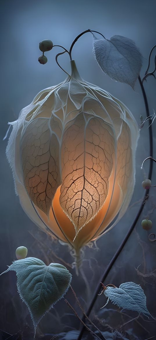 flower, digital art, light, plant, beauty