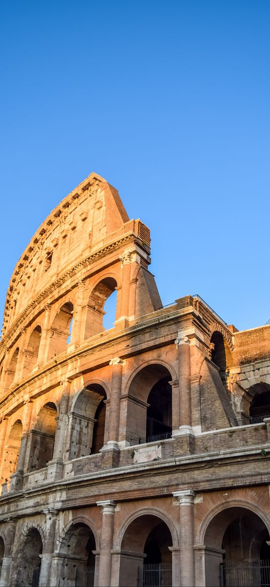 coliseum, rome, sky, architecture, monument