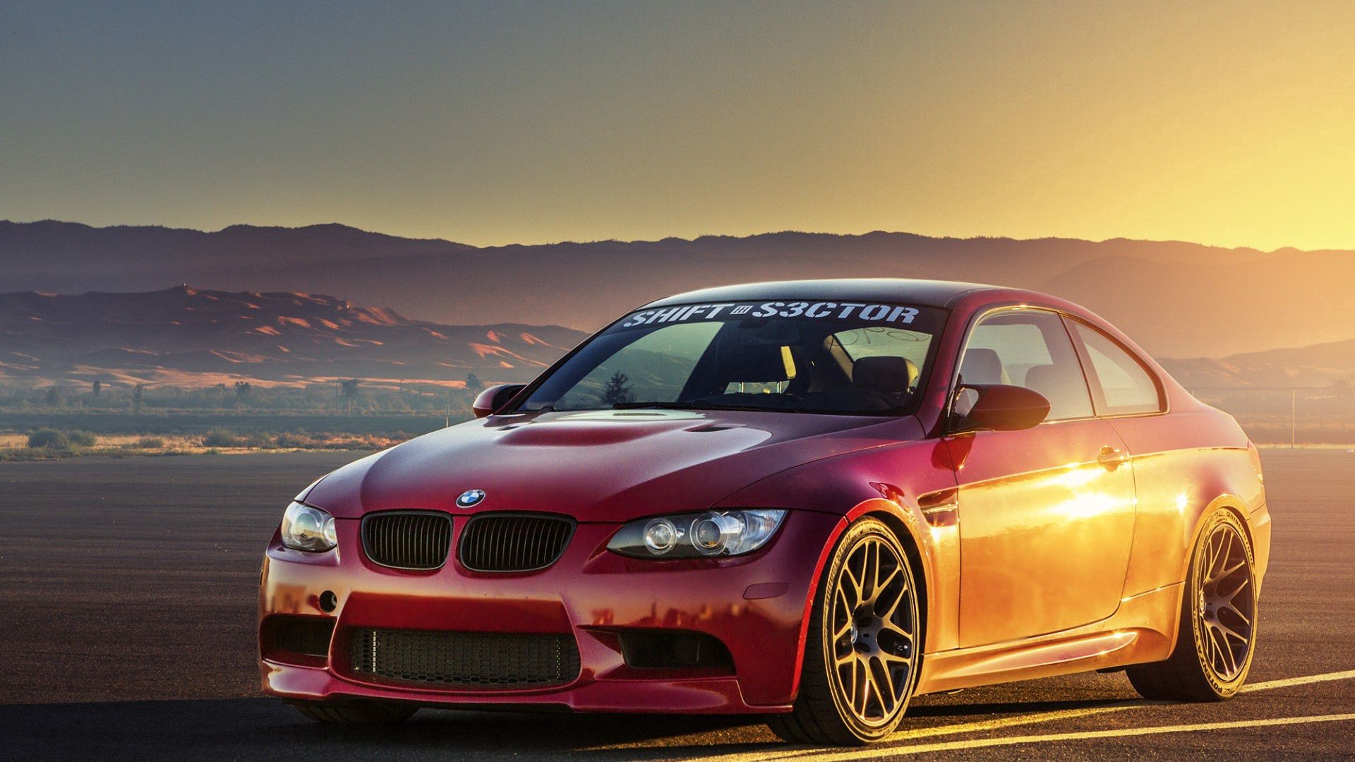 bmw, m3, e92, orange, front, light, glare