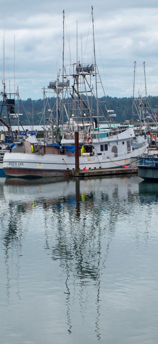 boats, ships, bay, pier