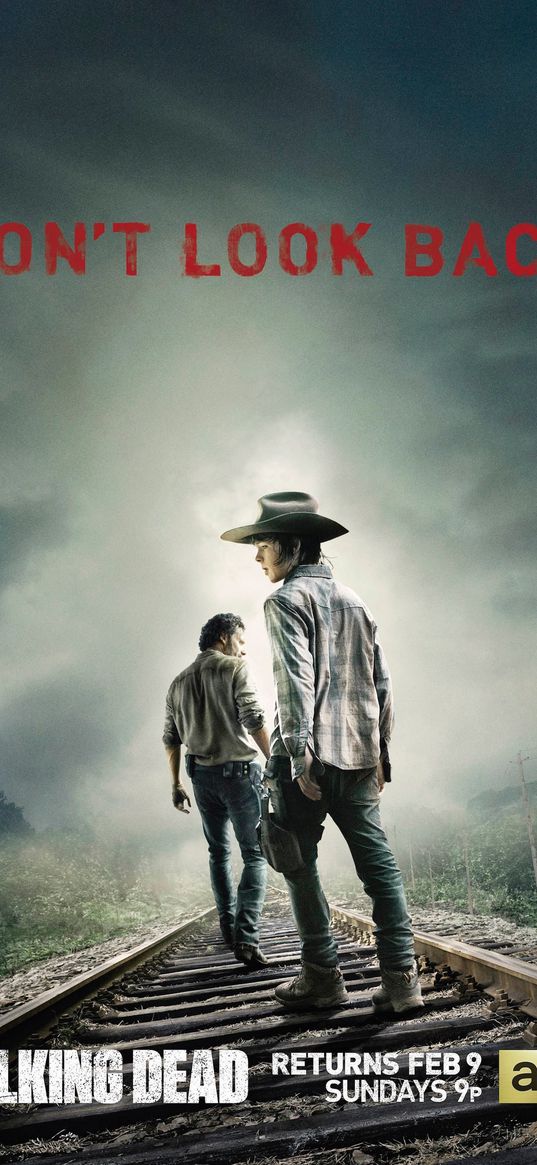 carl, rick, the walking dead, tv series, characters, inscription, poster