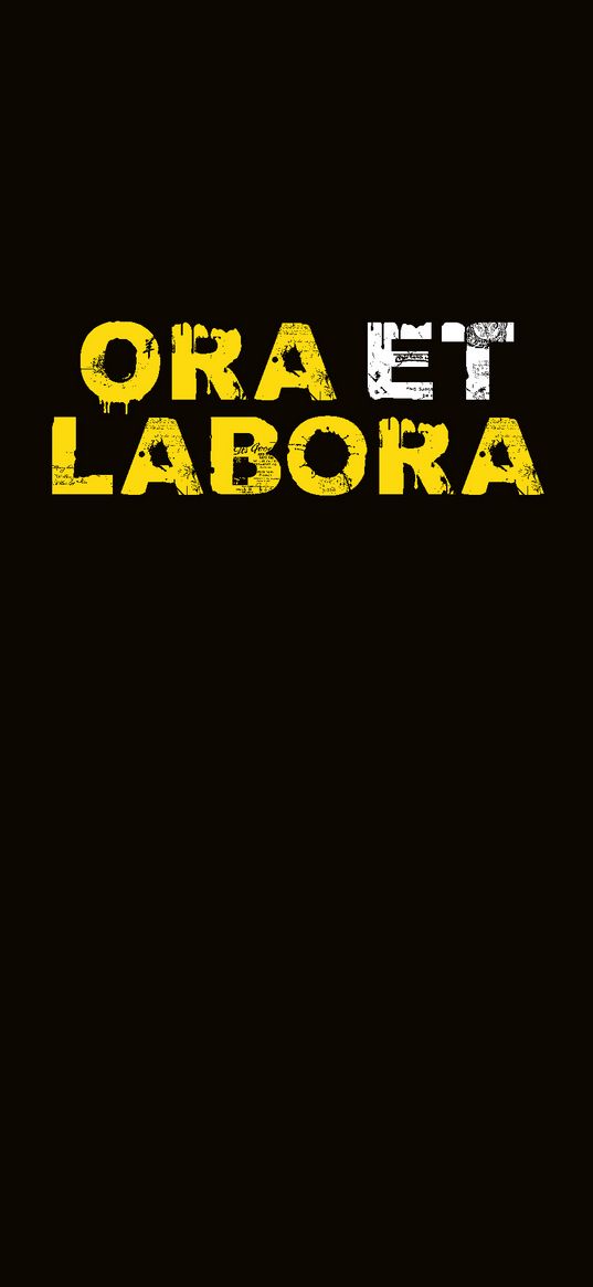 phrase, text, quote, latin, white, yellow, black background