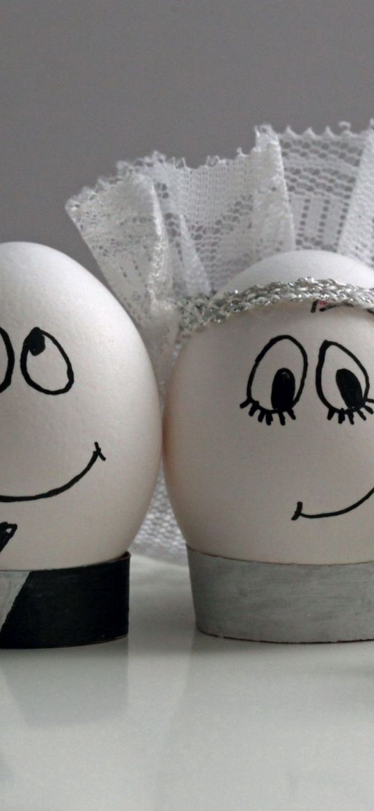 eggs, wedding, easter, decoration, couple