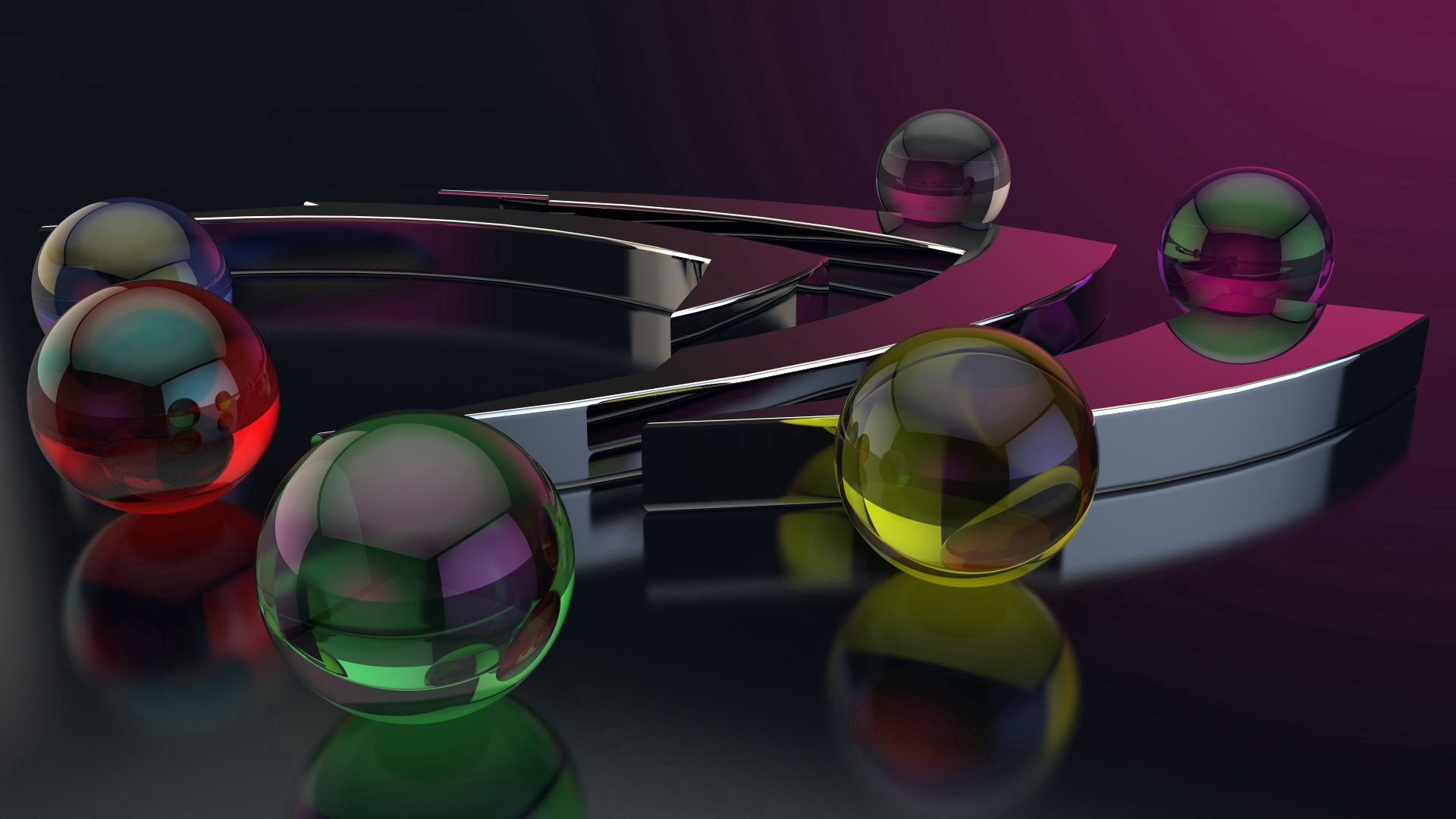 balls, form, glass, surface, gloss