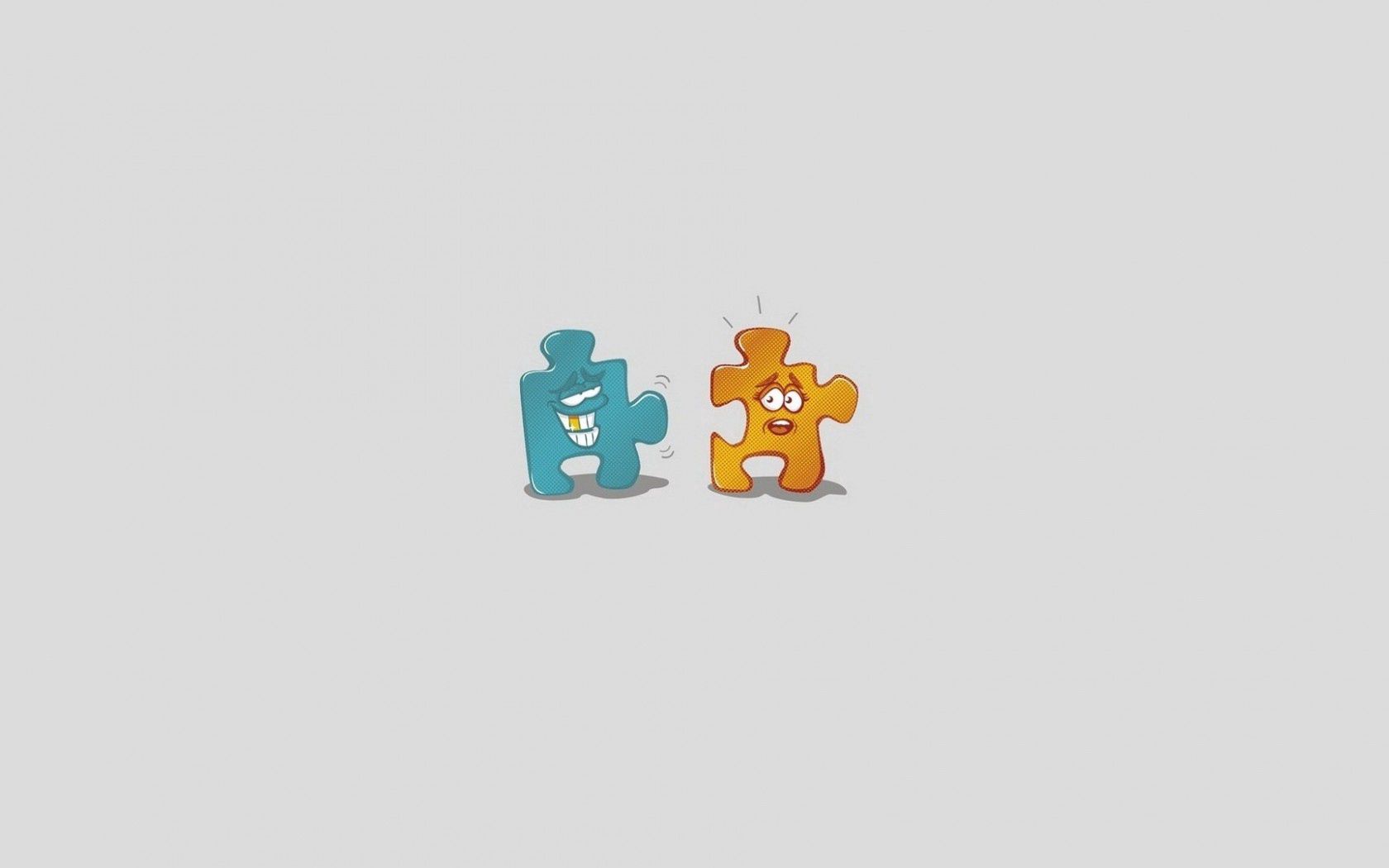 puzzle, couple, humor, minimalism