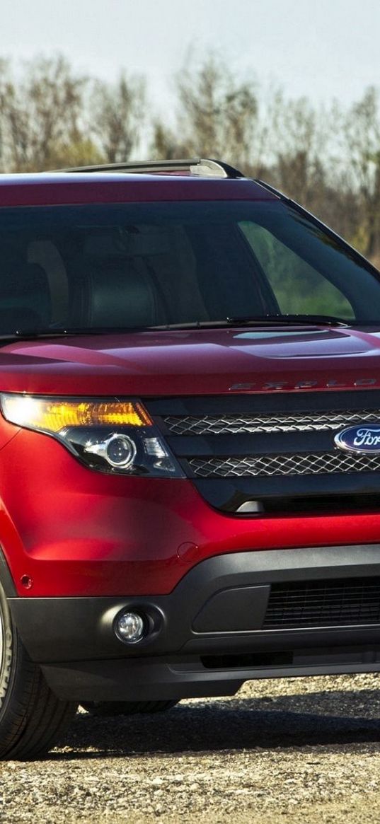 ford, ford explorer, auto, red