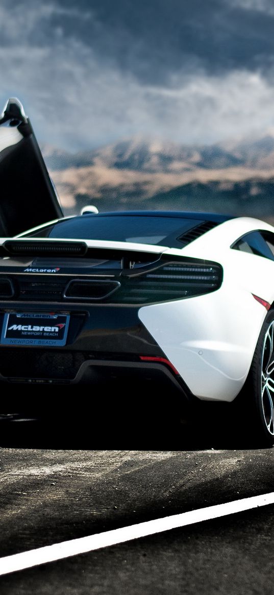 mclaren mp4-12c, rear, cars, supercar, car