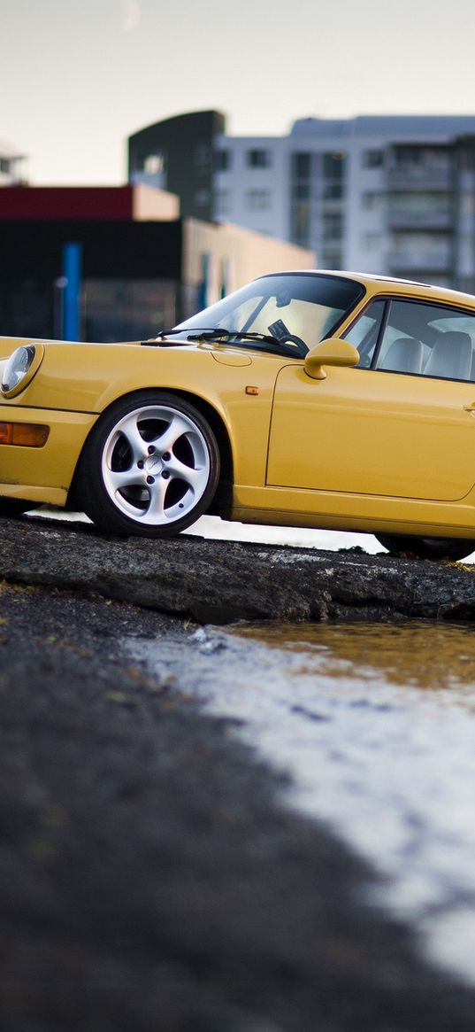 supercharged, carrera 4, yellow, porsche 911