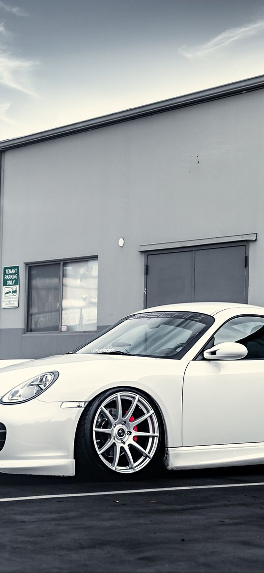 porsche, white, wheels