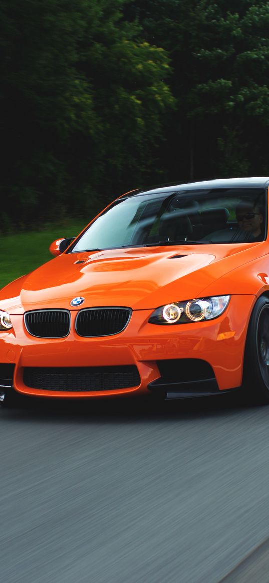 orange, e92, speed, bmw, m3