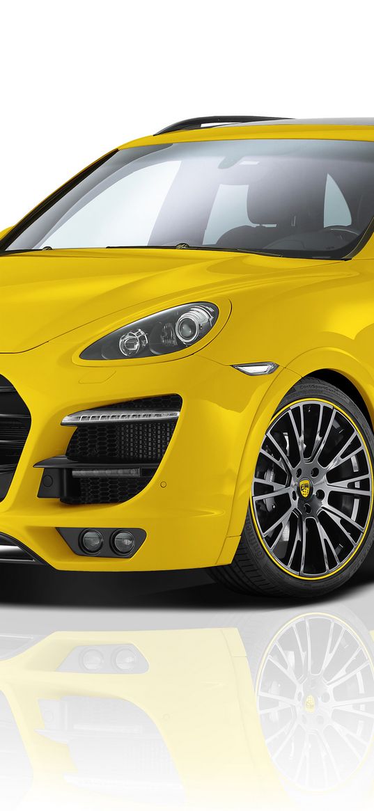 porsche, yellow, porsche cayenne, lumma design