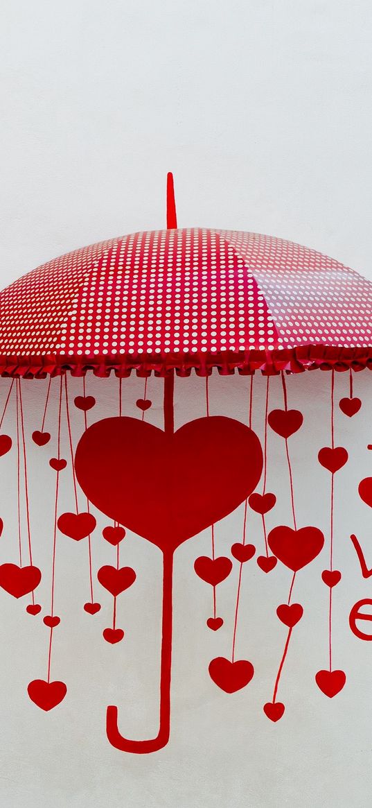 umbrellas, improvisation, drawing, heart