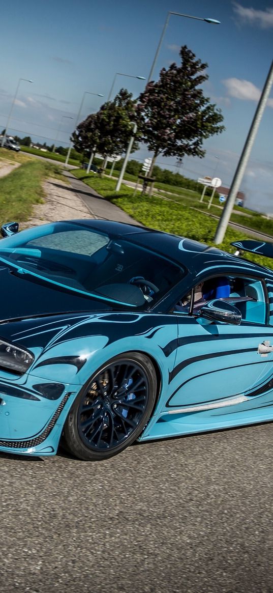 bugatti, veyron, super, sport, saphir bleu, supercar