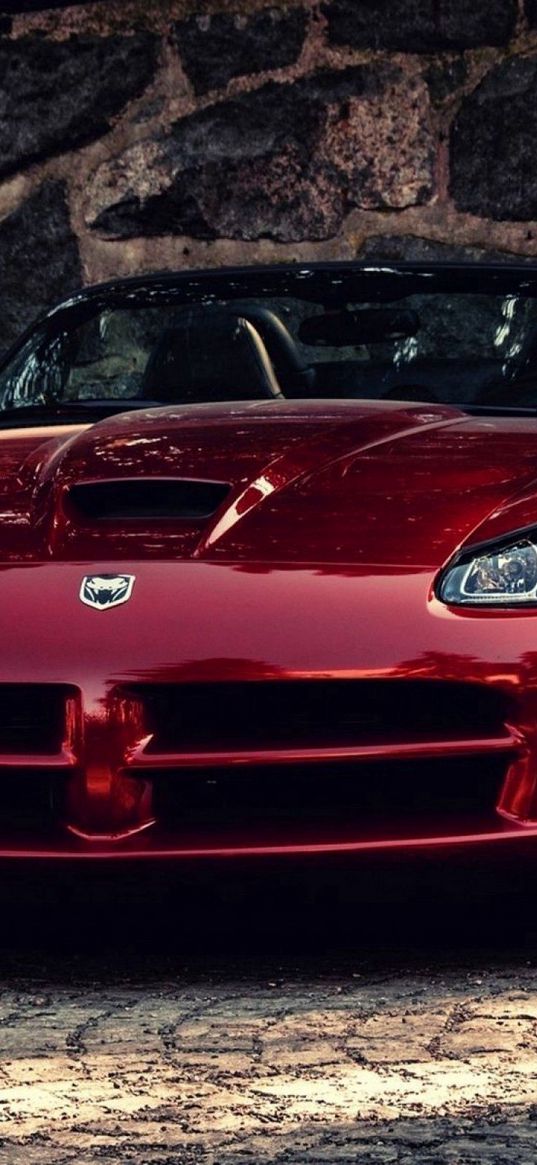 dodge viper, auto, red