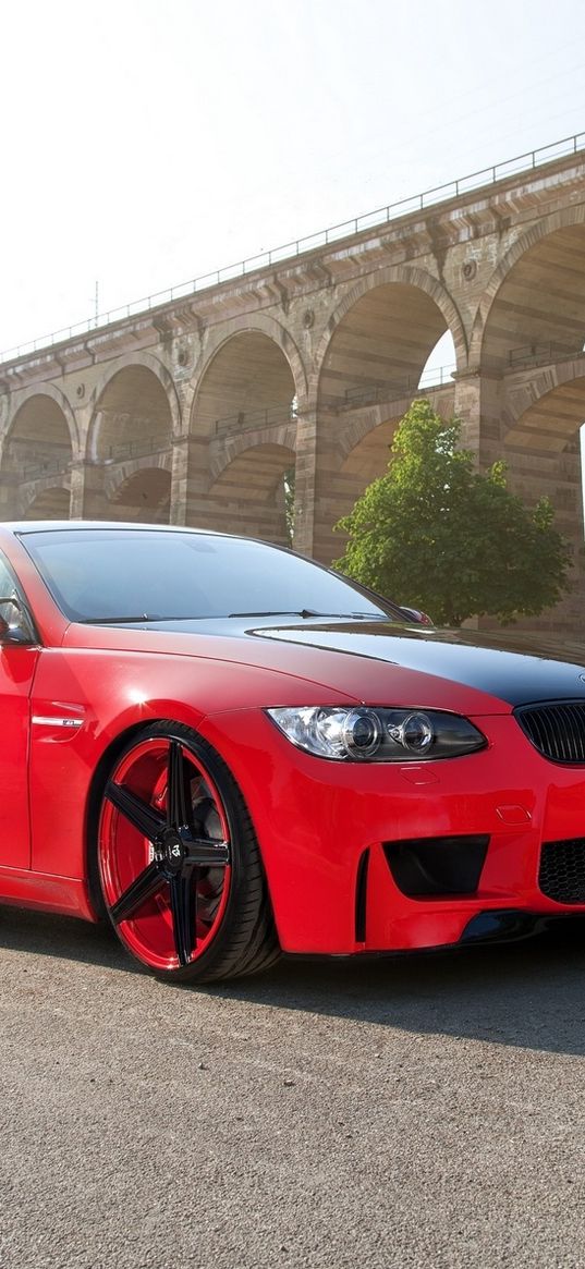 wheels, e92, bmw, m3, coupe, red