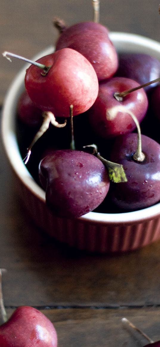 cherry, berry, bowl, sweet