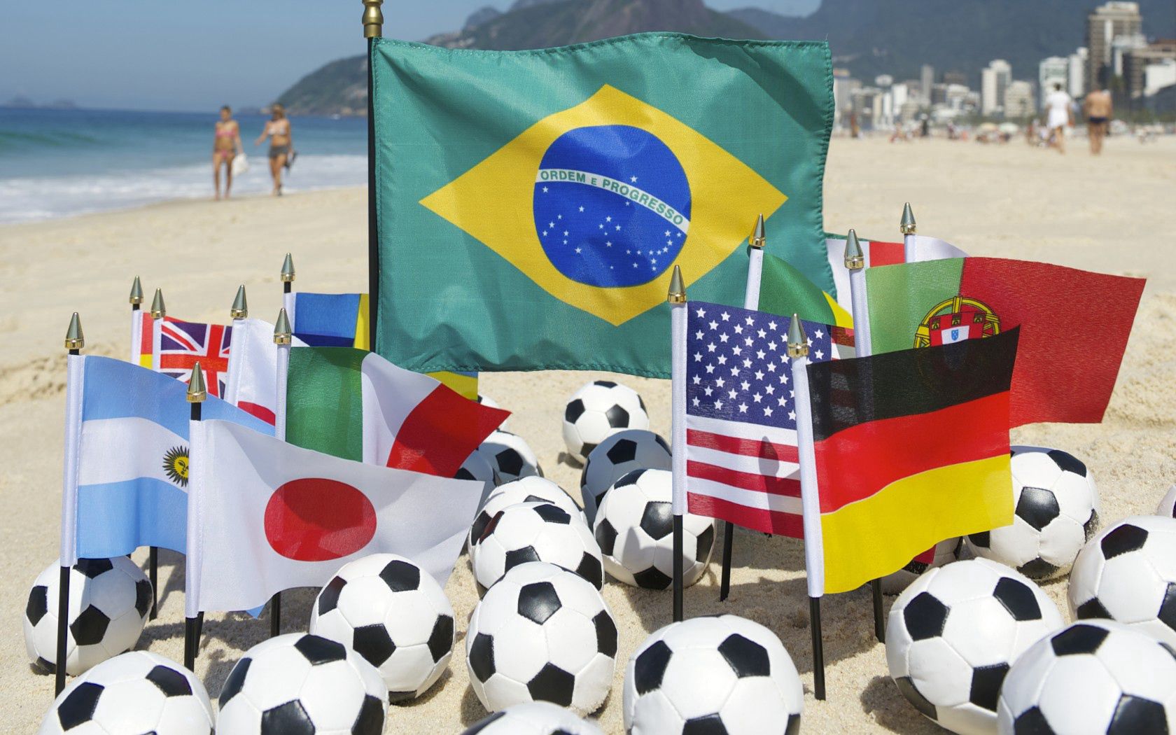 brazil, fifa, world cup, 2014, beach, balls, football, fans