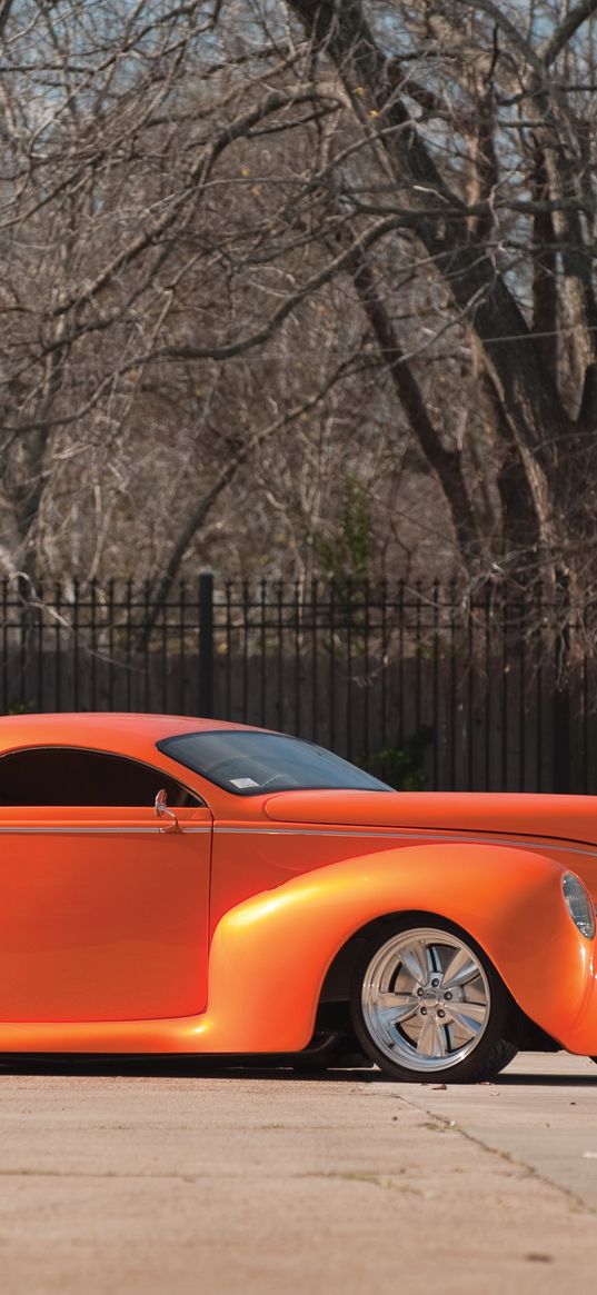 1939, lincoln, zephyr, style, concept, orange