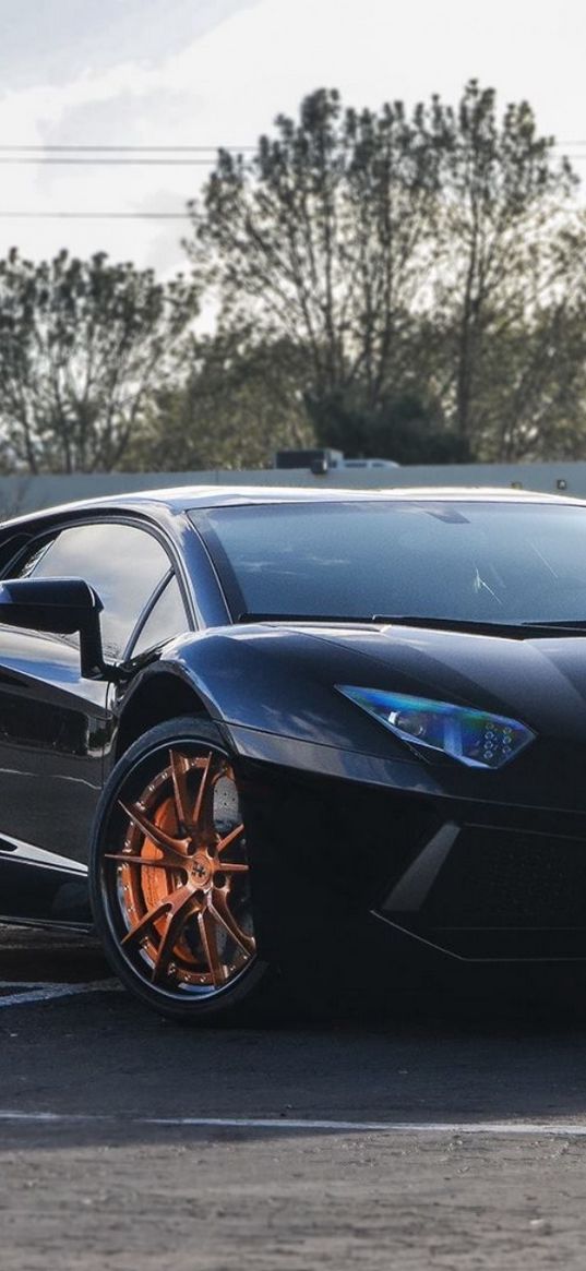 lp700-4, aventador, lamborghini, black