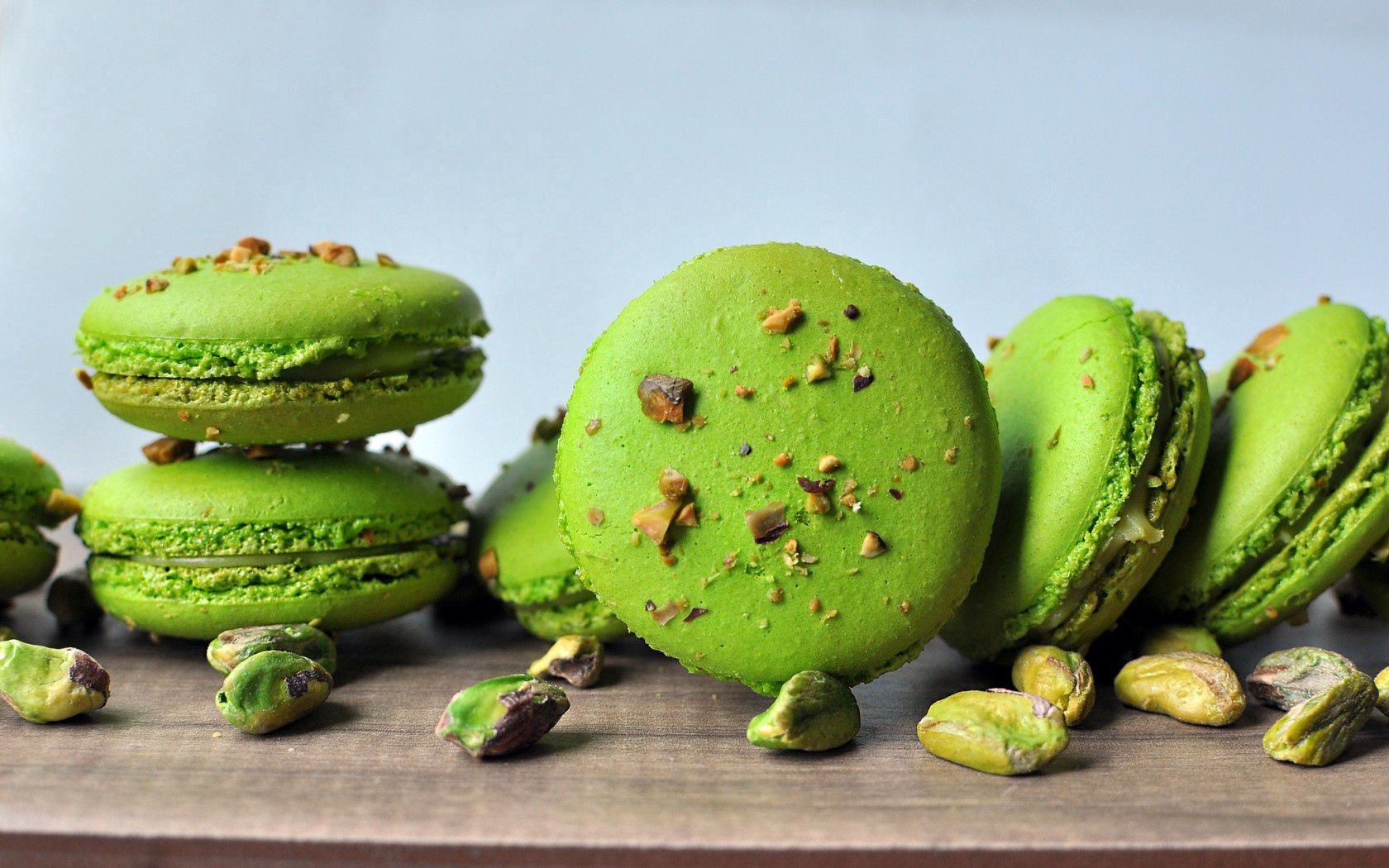 cookies, macaroon, pistachio, sweets