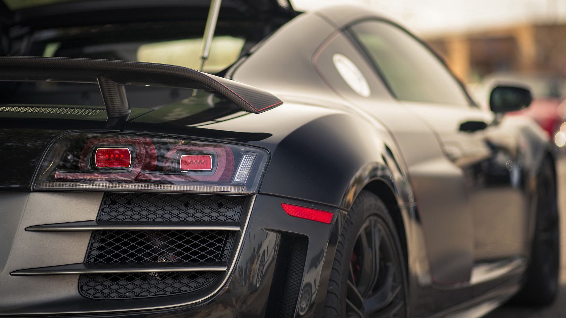 audi, r8, gt, rear bumper, headlights